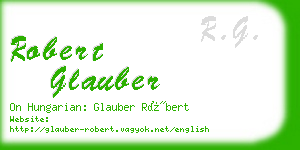 robert glauber business card